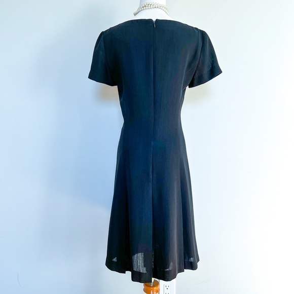 DEPECHE MODE | Little Black Dress Pleated Short Sleeve Knee Length A Line 6 - Picture 8 of 12